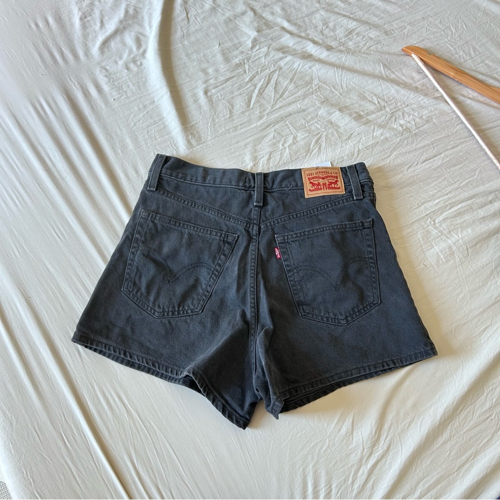 Levi's Women's Black high waist mom Denim Shorts